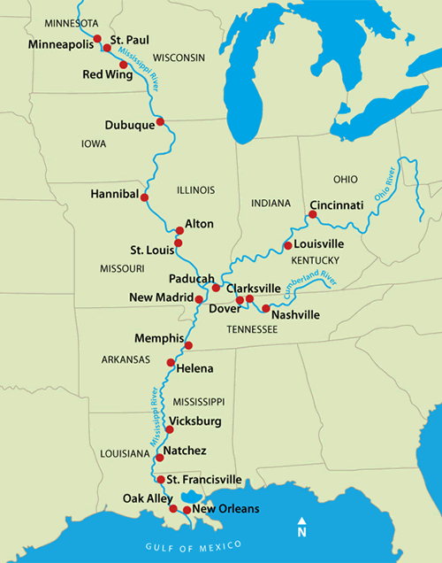 Mississippi River Map